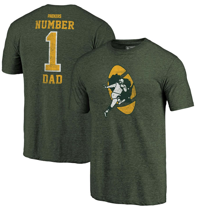 Green Bay Packers Green Greatest Dad Retro Tri-Blend NFL Pro Line by Fanatics Branded T-Shirt,We sell and wholesale Green Bay Packers Green Greatest Dad Retro Tri-Blend NFL Pro Line by Fanatics Branded T-Shirt on line form chian!